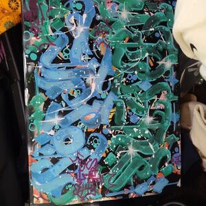 Hand done caligraffiti canvas